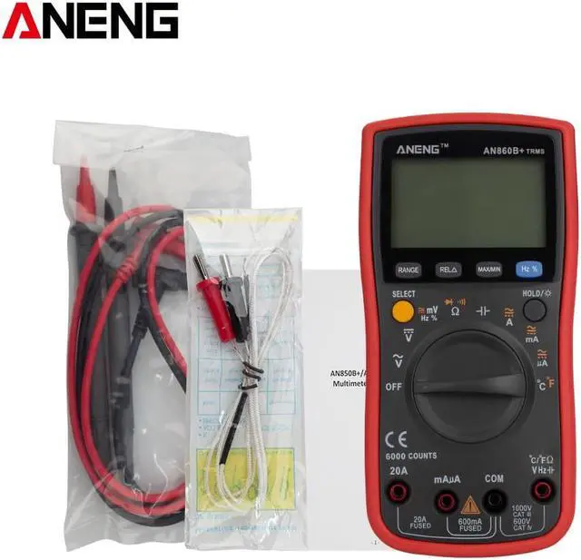 Alt view image 2 of 6 - ANENG AN860B+ Tester Digital Multimeter Profesional 6000 Counts Detector Tester Peak Multimetro Meter Analogico Esr Lcr Meter - Red