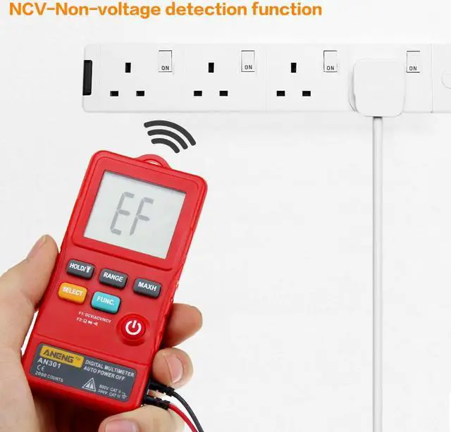 Alt view image 6 of 7 - ANENG AN301 True Rms Digital Multimeter Tester Esr Meter Transistor Testers Automatic Multimetro Profesional Profesional Car - Red