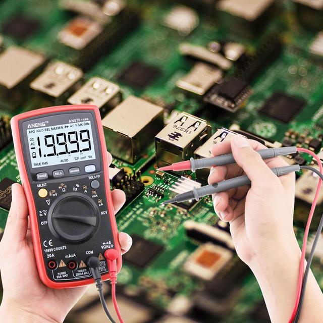 Alt view image 7 of 7 - ANENG AN870 Digital Multimeter 19999 Counts True Rms Multimeter Transistor Tester Voltimetro Profesional Capacitance Meter - Red