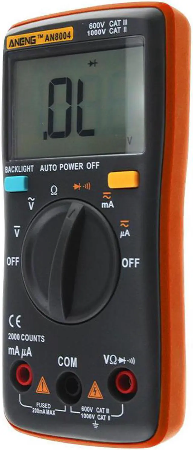 Alt view image 4 of 6 - ANENG AN8004 Multimetro Digital Multimeter Profesional Transistor Capacitor Tester Esr lcr Multimeter Analog Multimeter True Rm - Orange