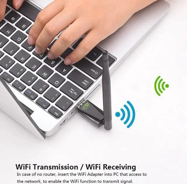 Alt view image 3 of 4 - USB Wifi Router Adapter Driver-free Network LAN Card Plug & Play With Rotatable Antenna for windows XP/Vista/Linux