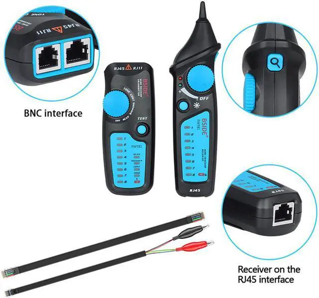 Alt view image 3 of 6 - BSIDE FWT81 Cable Tracker RJ45 RJ11 Telephone Wire Network LAN TV Electric Line Finder Tester With AVD06 Dual Mode Non-contact Voltage Detector AC 12-1000V Auto/Manual NCV Tester Live Wire Check Sensi