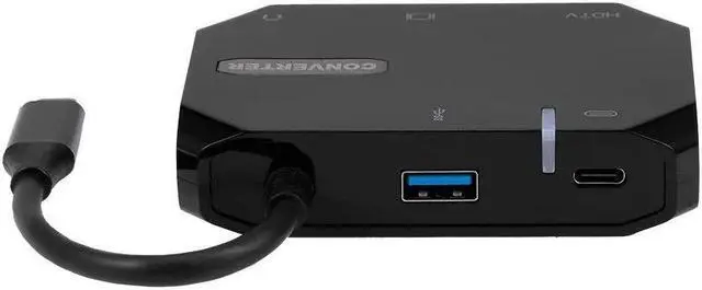 Alt view image 6 of 7 - 5-Port 5IN1 Type-C to HDTV+USB3.0+VGA+PD+Audio Adapter Multi-Function Docking Station HUB Converter 4K for Macbook HDTV Plug & Play