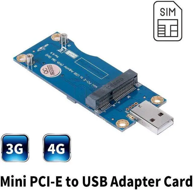 Alt view image 7 of 7 - Mini PCI-E to USB Adapter Card WWAN Test Converter Adapter Card 3G/4G Module with SIM Card Slot