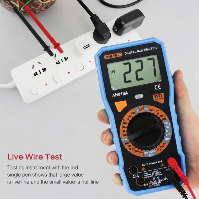 Alt view image 2 of 7 - ANENG AN819A Digital Multimeter Esr Meter True Rms Digital Multimeter Tester Voltmeter Battery Tester Multimetro Richmet - Blue