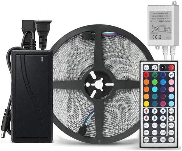 Main image of 5M 5050 RGB LED Soft Light Strip Ribbon Tape Lamp Remote Wireless Controller Lights Strips Kit