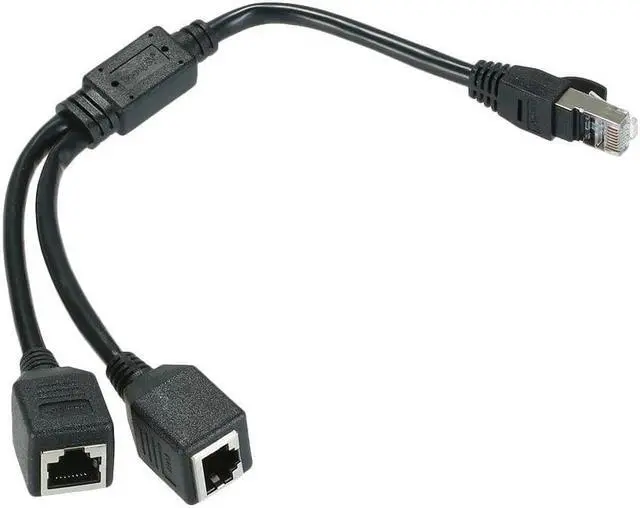 Main image of RJ45 Network Splitter Adapter Cable Male to 2 Female header Separators Socket Port LAN for Super Category 5 Ethernet Category 6 Ethernet