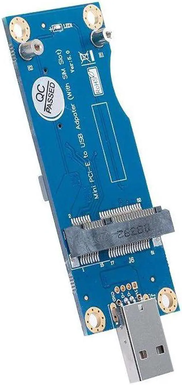 Alt view image 3 of 7 - Mini PCI-E to USB Adapter Card WWAN Test Converter Adapter Card 3G/4G Module with SIM Card Slot