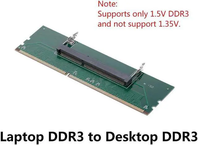 Alt view image 4 of 7 - DDR3 Laptop to Desktop DDR3 Memory RAM Connector Adapter Card 1.5V DDR3 Converter Card