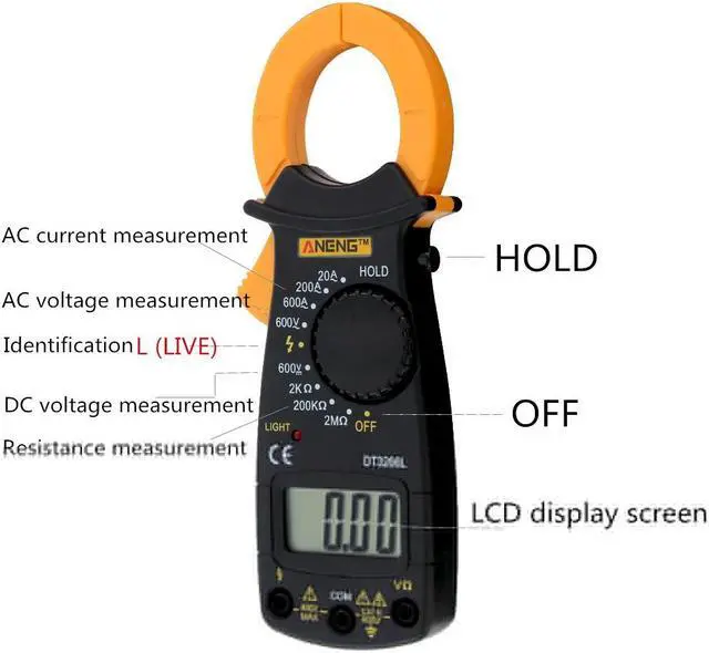 Alt view image 2 of 7 - ANENG DT3266L Digital Multimeter Capacitor Tester Testers Be True Transistor Tester 2 Digit Lcd Display Smt Tools Rms Meter Dmm