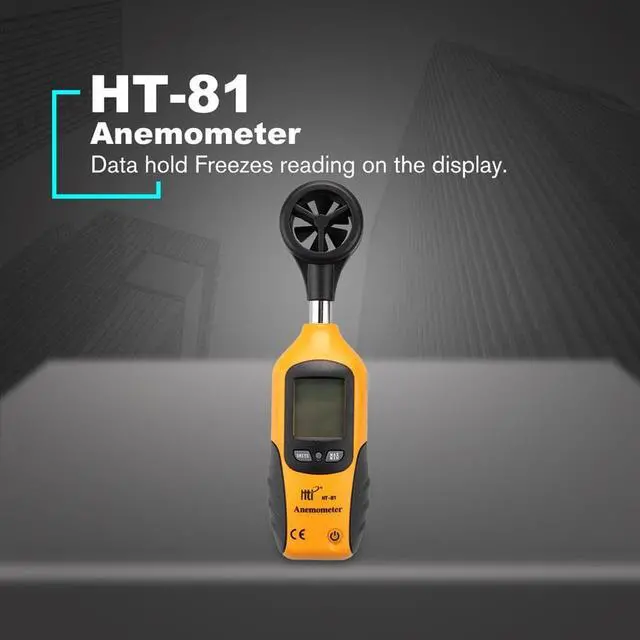 Alt view image 3 of 7 - Handheld LCD Digital Anemometer Wind Speed Gauge Measurement Measuring Tool Air Flow Speed Meter HT-81
