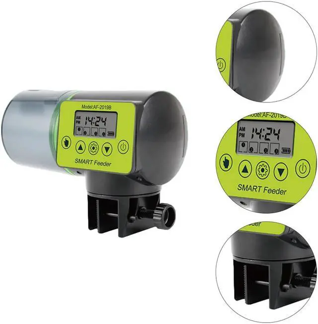 Alt view image 3 of 7 - Automatic Fish Feeder Aquarium Fish Tank Electrical Plastic Timer Feeders Food Feeding Dispenser Fishes Feeder Tool