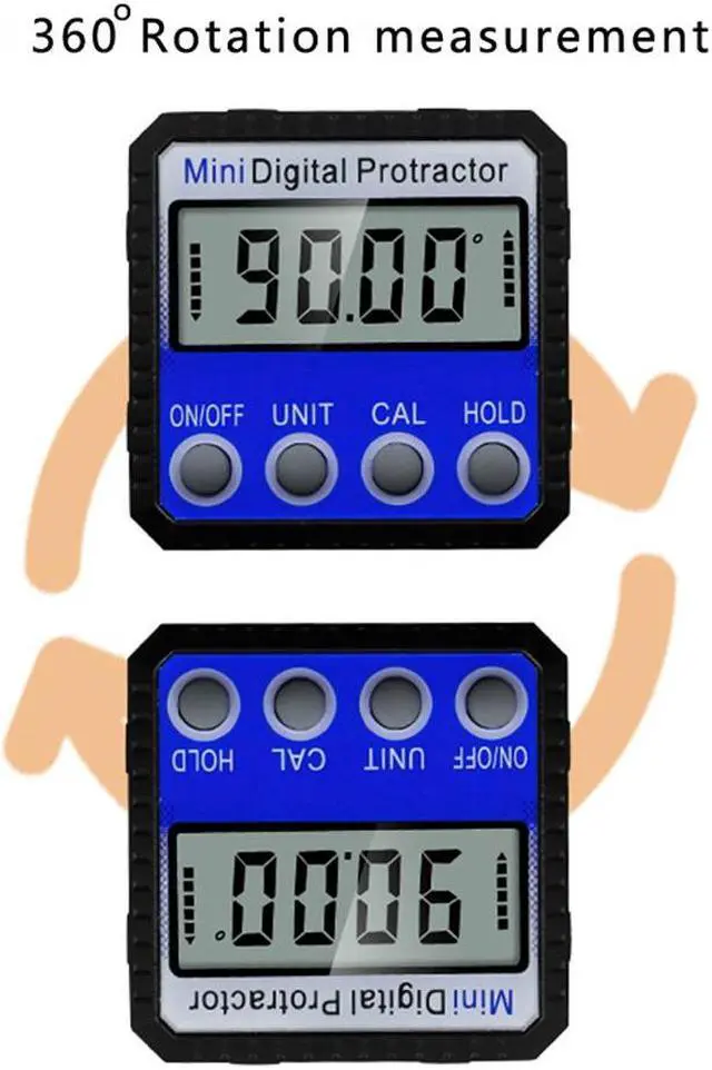 Alt view image 4 of 6 - Digital Inclinometer Display Protractor Inclinometer 0.1 Resolution Bottom With Magnet Waterproof Angle Finder Measure Bevel