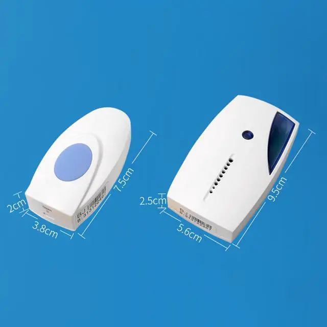 Alt view image 5 of 6 - Waterproof Smart LED Indication Wireless Chime Music Door Bell Transmitter & Receiver Range Remote Control Wireless Doorbell