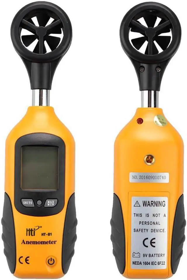 Alt view image 7 of 7 - Handheld LCD Digital Anemometer Wind Speed Gauge Measurement Measuring Tool Air Flow Speed Meter HT-81