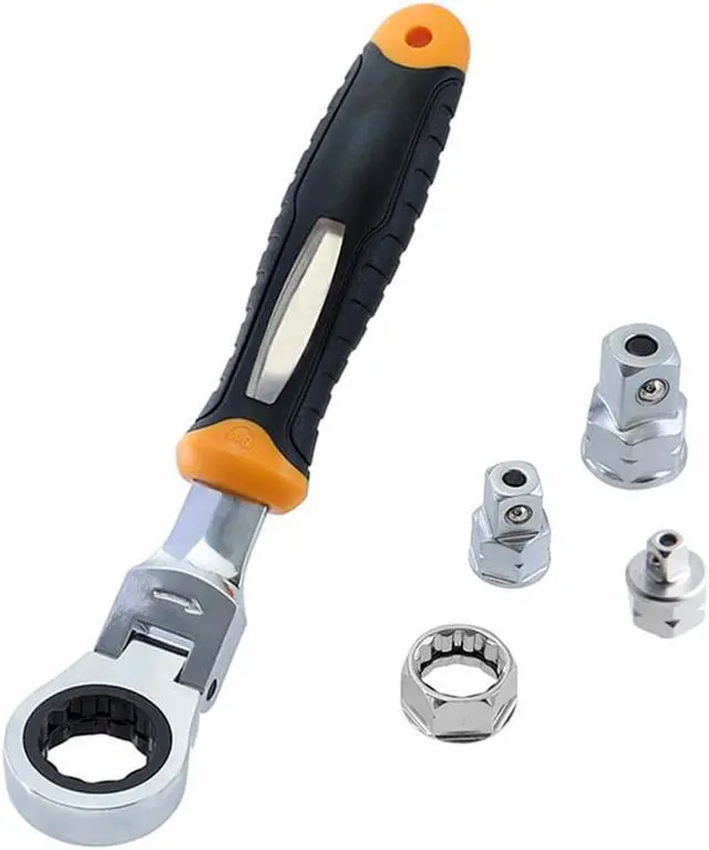 Main image of 1/4 3/8 1/2 Inch 5pcs Ratchet Wrench Adjustable Sleeve Adapter Wrench Spanner Auto Repair Tools Set Hand Tools