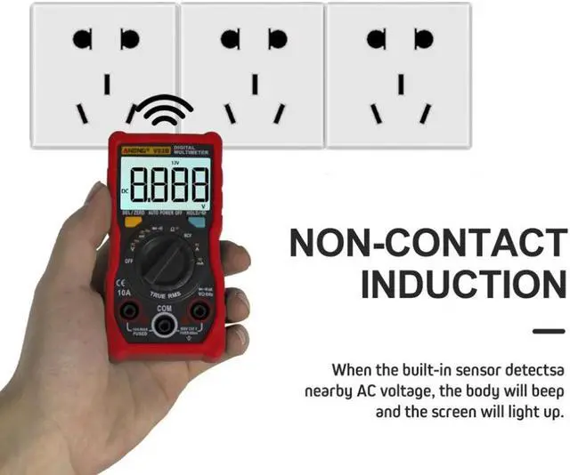 Alt view image 5 of 7 - ANENG V03B LCD Analog Digital Multimeter Tester 4000 Counts Multimetro Esr Meter Multimeter Auto Power Off Peak Auto Meter - Red