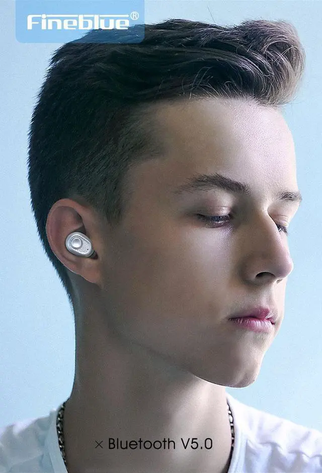 Alt view image 4 of 7 - FineBlue X9 PLUS Bluetooth Headset 5.0 Twin Belt Charging metal Box Bluetooth Headset Sports Music Earphones Headsets Handfree (Black)