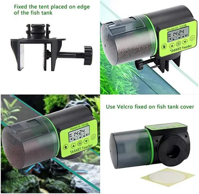 Alt view image 6 of 7 - Automatic Fish Feeder Aquarium Fish Tank Electrical Plastic Timer Feeders Food Feeding Dispenser Fishes Feeder Tool