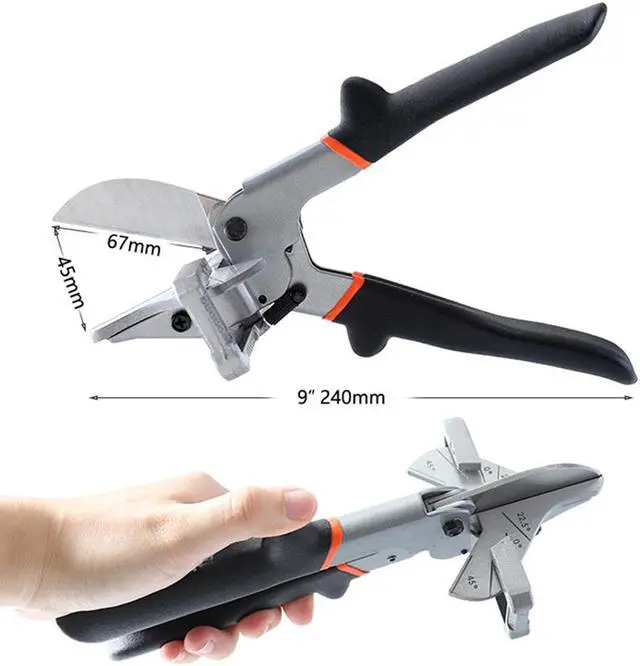 Alt view image 7 of 7 - 0-135 Degree Adjustable Angle Trim Shear PVC Trunking Tube Multi Angle Shear Gasket Mitre Trimmer Cutter Hand Tool Tools