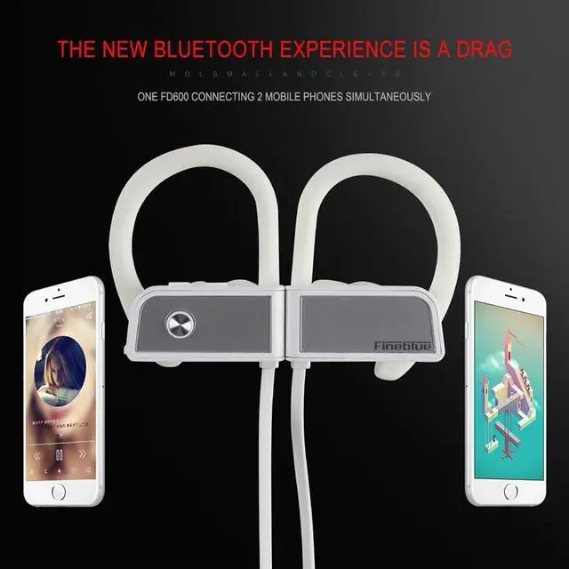 Alt view image 4 of 7 - Fineblue FA80 Wireless Bluetooth earphone Stereo Bass Music Earphone Handsfree With Mic Neckband waterproof IPX-5 Sports Stereo (Green)