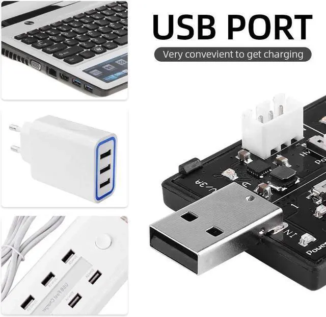 Alt view image 6 of 9 - U5 1-2S LiPo LiHV Battery Charger with USB Port MCPX MCX JST-PH 2.0 Molex 1.25
