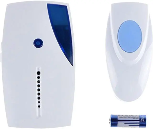 Main image of Waterproof Smart LED Indication Wireless Chime Music Door Bell Transmitter & Receiver Range Remote Control Wireless Doorbell