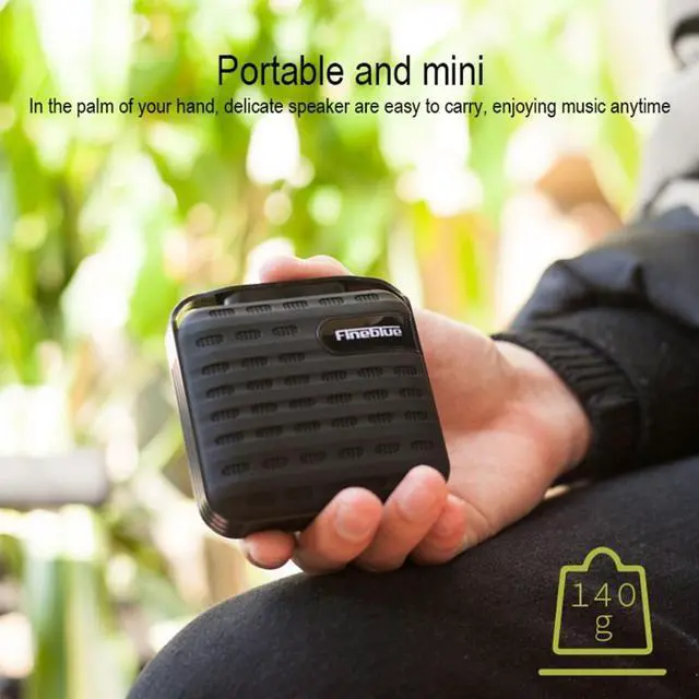 Alt view image 4 of 7 - Fineblue MK-16 Metal Bass Bluetooth wireless Hifi speaker portable Wireless receiver support TWS TF Handsfree call Subwoofer (Black)