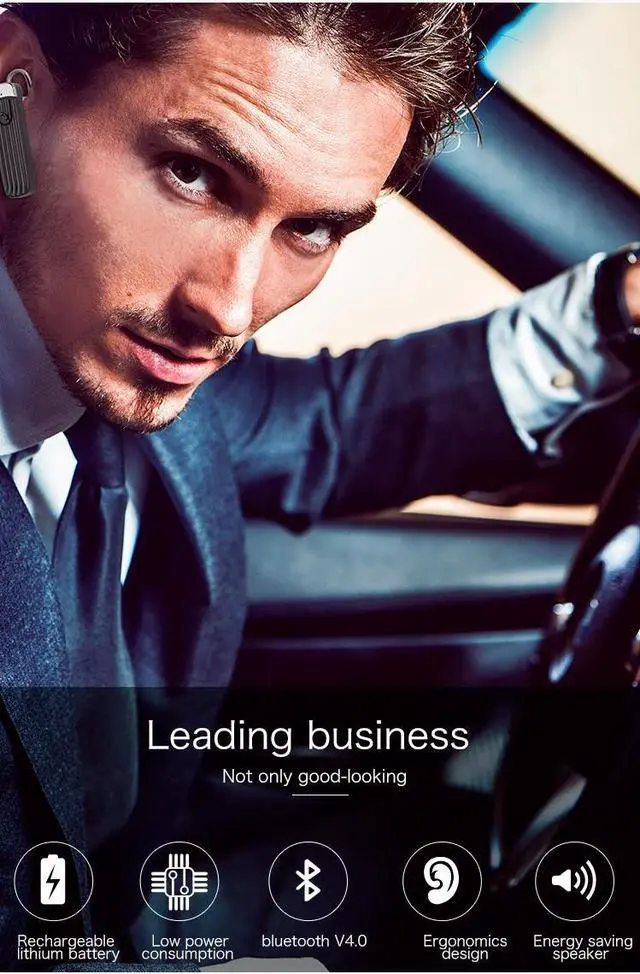 Alt view image 3 of 7 - Fineblue F516 Mini wireless headphones bluetooth business earphone hands free with mic Portable type sport stereo earbuds (Black)