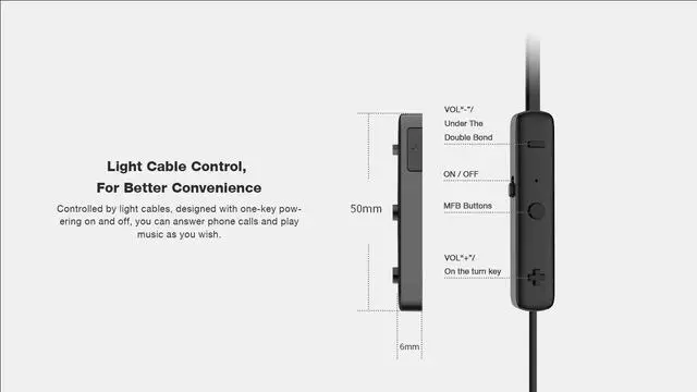 Alt view image 7 of 7 - Roman S701 Earphone/Roman Headset 5.0 Neck-mounted Binaural Hanging Neck sports Wireless Earphone/Wireless Headset (Black)