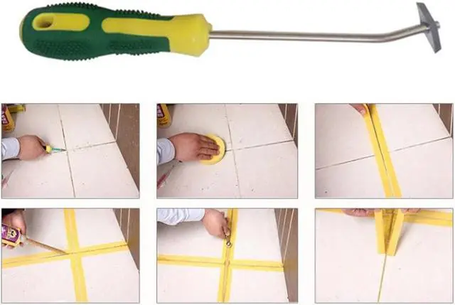 Alt view image 4 of 6 - Tile Beauty Seam Jointing Knife Clearing Tool Sparse Knife Slotting Machine Beauty Grouting Construction Tool - Green