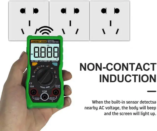 Alt view image 4 of 7 - ANENG V03B LCD Analog Digital Multimeter Tester 4000 Counts Multimetro Esr Meter Multimeter Auto Power Off Peak Auto Meter - Green