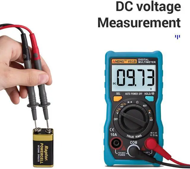 Alt view image 4 of 7 - ANENG V01B 4000 Counts Digital Multimeter Comprobador Automotive Electrical Dmm Transistor Tester Capacitance Meter Test Point - Blue