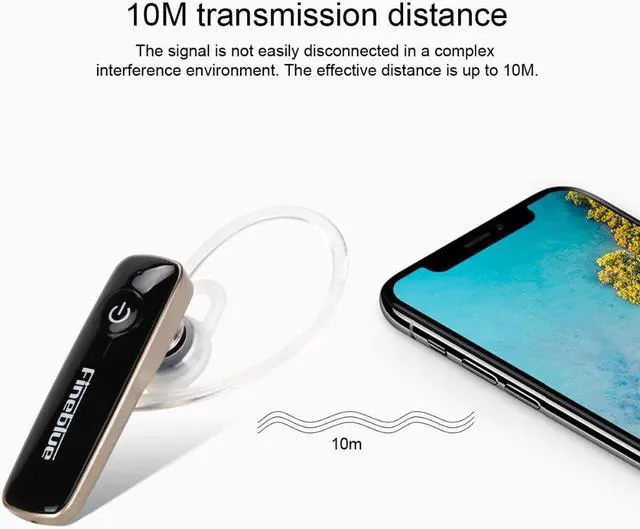 Alt view image 6 of 7 - FineBlue F515 Wireless in-ear earphone Bluetooth V4.1 Headset Noise Reduction hands free Sports Earphone for smart phone (Gold)