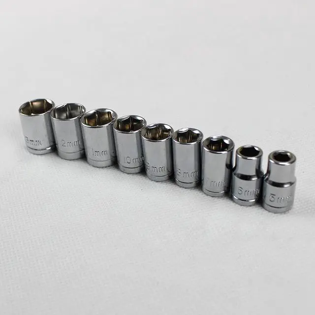 Alt view image 4 of 5 - 28PCS/set Drive Mini Ratcheting Screwdriver Set Socket Set Hand Tool Stainless Steel Socket Set