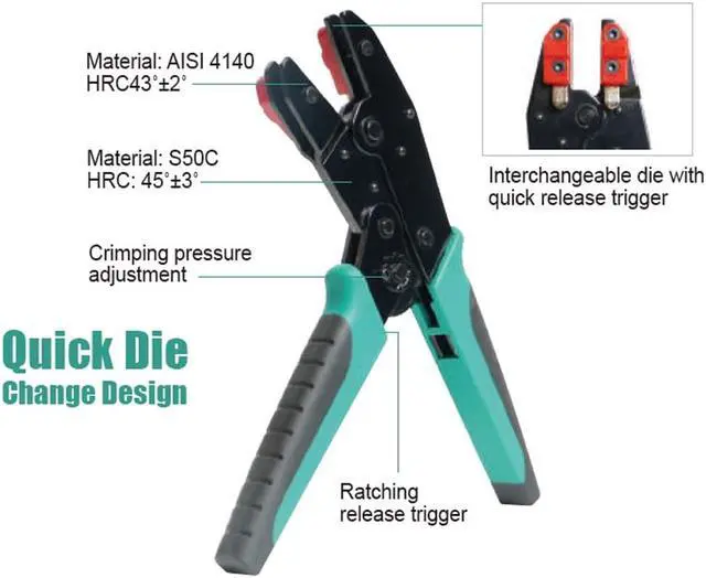 Alt view image 7 of 7 - Pro'skit CP-3005F Multifunctional Crimping Pliers Ratchet Cable Wire Stripper Terminal Tool Terminal Clamp Repair Tools Pliers