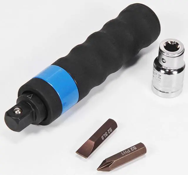 Alt view image 3 of 4 - 14pcs Screwdriver Bits Broken Screw Extractor Industrial Grade Impact Batch Sleeve Multi-Functional Percussion Screwdriver Tools - Black & Blue