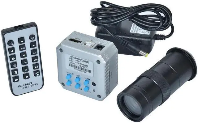 Alt view image 2 of 7 - 16MP 1080P HDMI USB Output Industrial Microscope Camera & 100X C-mount Lens & 144 Led Light for Industry PCB Lab Microscopes