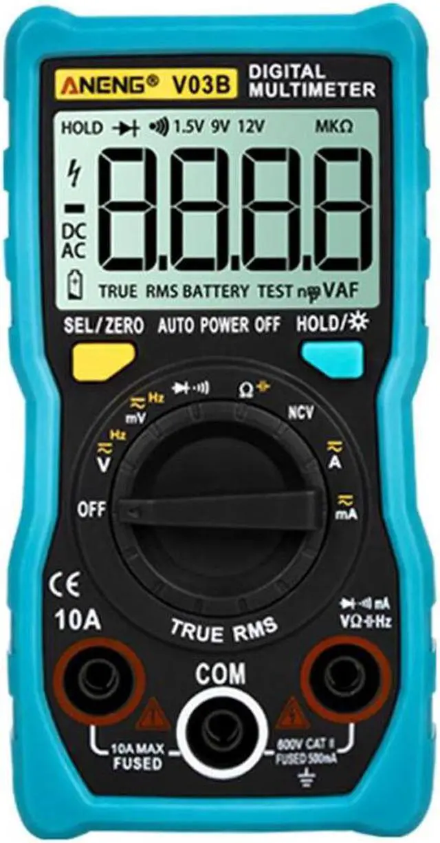 Main image of ANENG V03B LCD Analog Digital Multimeter Tester 4000 Counts Multimetro Esr Meter Multimeter Auto Power Off Peak Auto Meter - Blue