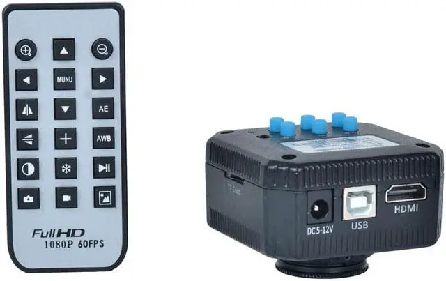 Alt view image 4 of 6 - HD 16MP 1080P@60FPS HDMI USB Digital Industrail Microscope Camera & 180X C-mount Lens & 144 Led Light for Industry PCB Microscopes