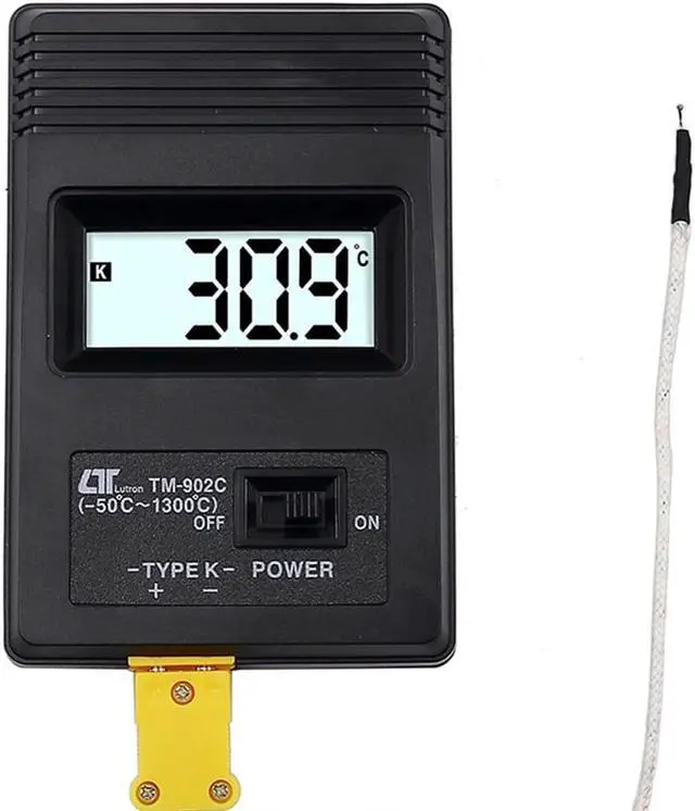 Alt view image 6 of 7 - TM-902C (-50C to 1300C) Temperature Meter TM902C Digital K Type Thermometer Sensor+Thermocouple Probe Detector