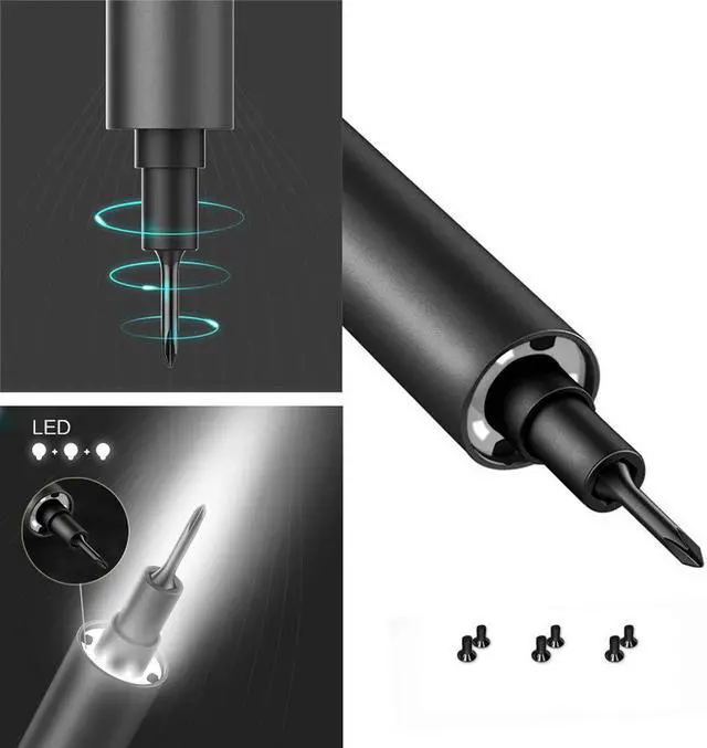 Alt view image 5 of 7 - Mini Electric Screwdriver Rechargeable Cordless Power Screw Driver Kit With LED Light Lithium Battery Electric Screwdriver