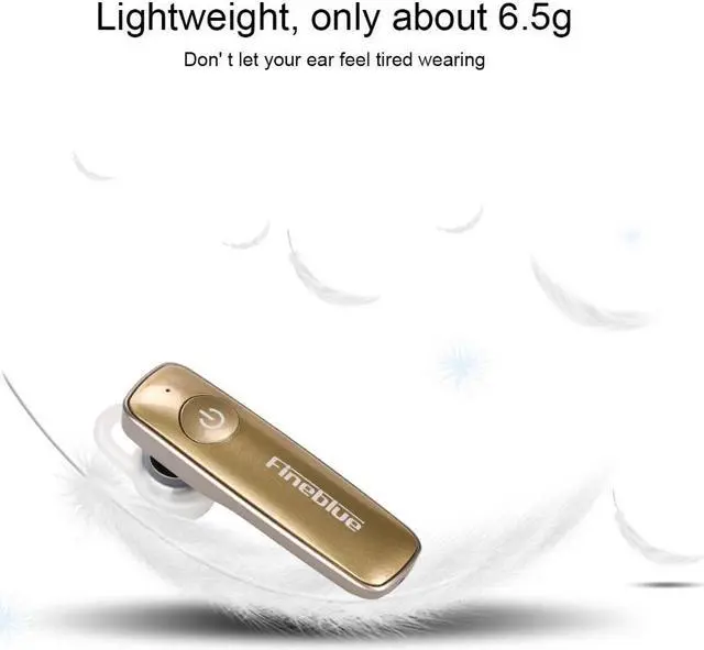 Alt view image 3 of 7 - FineBlue F515 Wireless in-ear earphone Bluetooth V4.1 Headset Noise Reduction hands free Sports Earphone for smart phone (Gold)