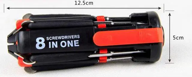 Alt view image 5 of 7 - 8 In 1 Multifunctional Screwdriver Combination All-In-One Repairing Tools With 7 Screw Heads Hand Tools