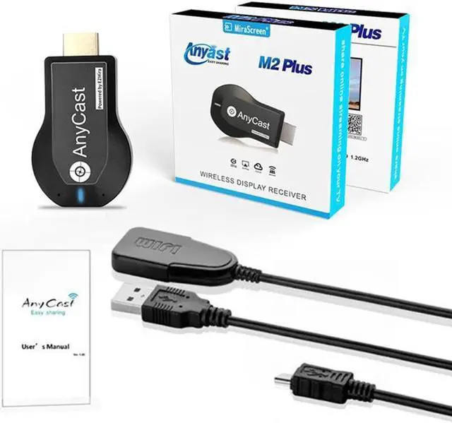Alt view image 7 of 7 - Wireless WiFi Display TV Dongle Receiver for AnyCast M2 Plus for Airplay 1080P HDMI TV Stick for DLNA Miracast
