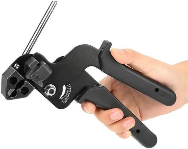 Alt view image 3 of 6 - High Quality 50# Steel Cable Tie Gun for 2.4-9mm Stainless Steel Cable Tie LS-600R Hand Cable Tie Fastening Tool Cable Tie Black