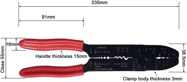 Alt view image 7 of 7 - HS-313 5 In 1 Multi-function Pliers For Crimping Terminals Crimping Tool Multifunctional Tools Hand Pliers
