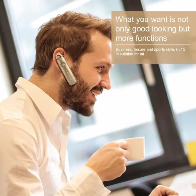 Alt view image 2 of 7 - FineBlue F515 Wireless in-ear earphone Bluetooth V4.1 Headset Noise Reduction hands free Sports Earphone for smart phone (Gold)