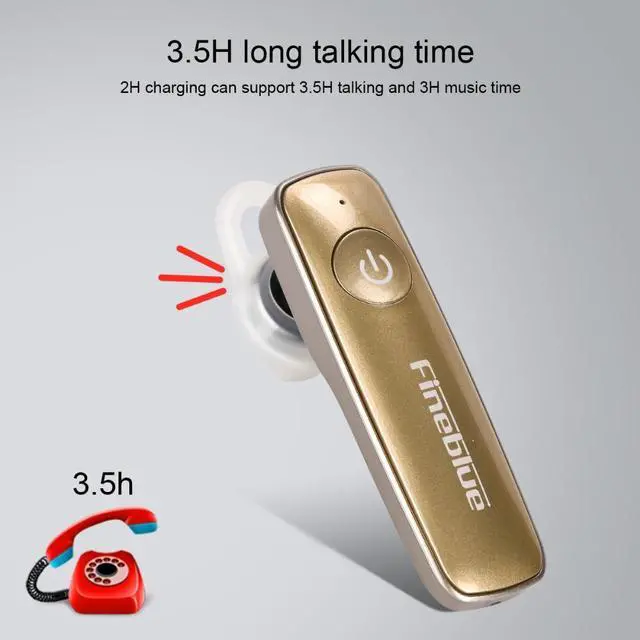 Alt view image 5 of 7 - FineBlue F515 Wireless in-ear earphone Bluetooth V4.1 Headset Noise Reduction hands free Sports Earphone for smart phone (Gold)