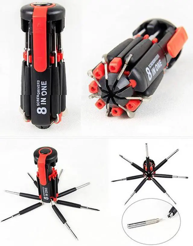 Alt view image 2 of 7 - 8 In 1 Multifunctional Screwdriver Combination All-In-One Repairing Tools With 7 Screw Heads Hand Tools